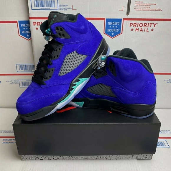 Jordan Retro 5 Alternate Grape with PROOF! 10/10.5 - Picture 2 of 9